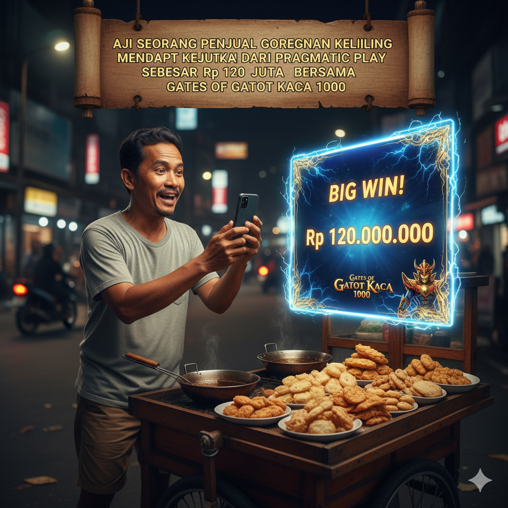 Aji Seorang Penjual Gorangan Keliling Mendapat Kejutan Dari Pragmatic Play Sebesar Rp 120 Juta Bersama Gates of Gatot Kaca 1000